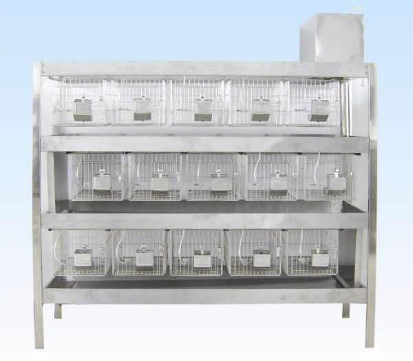 不锈钢冲水式兔实验笼架